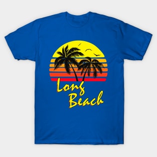 Long Beach Retro Sunset T-Shirt